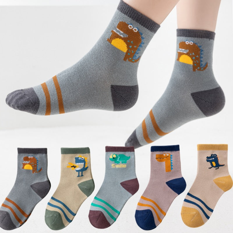 (PACKOF 5) Children's Colorful Socks – Soft, Comfy & Fun for