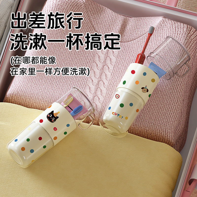 3-in-1 Travel Toothbrush & Mouthwash Cup Set