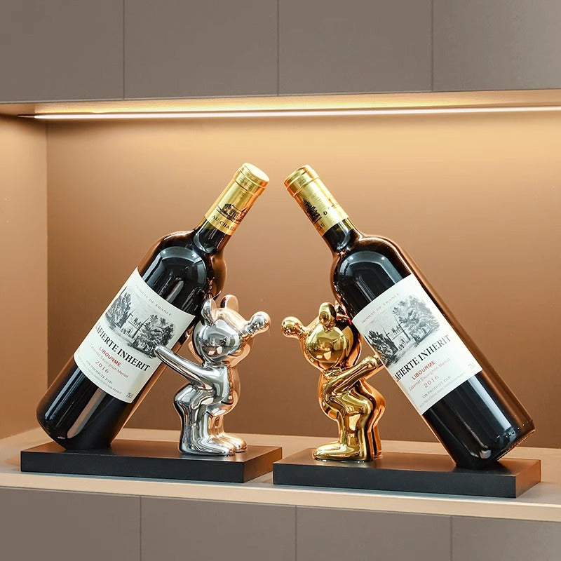 High-End Red Wine Rack – Violent Bear Ornament
