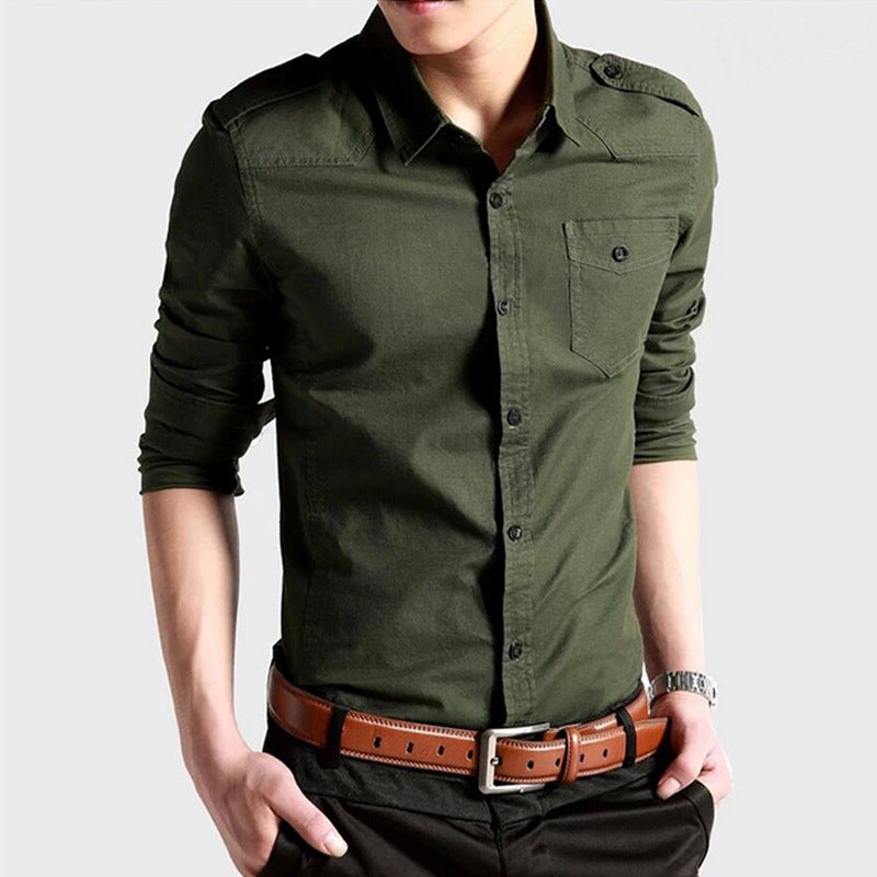 Men’s Cotton Business Casual Shirt Jacket