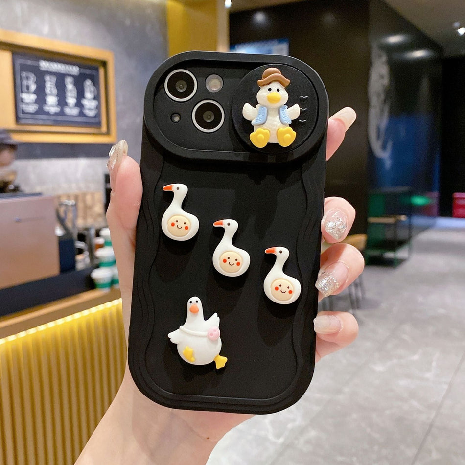 STOCK-DIY Duck Sliding Window iPhone Case