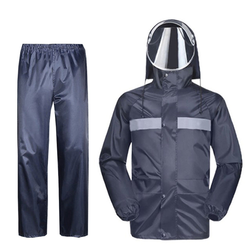 Men’s Reflective Motorcycle Rain Suit – Waterproof Outdoor