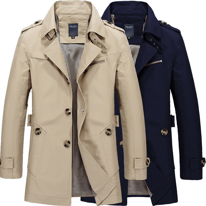 Men’s Large Cotton Jacket – Casual Mid-Length Top