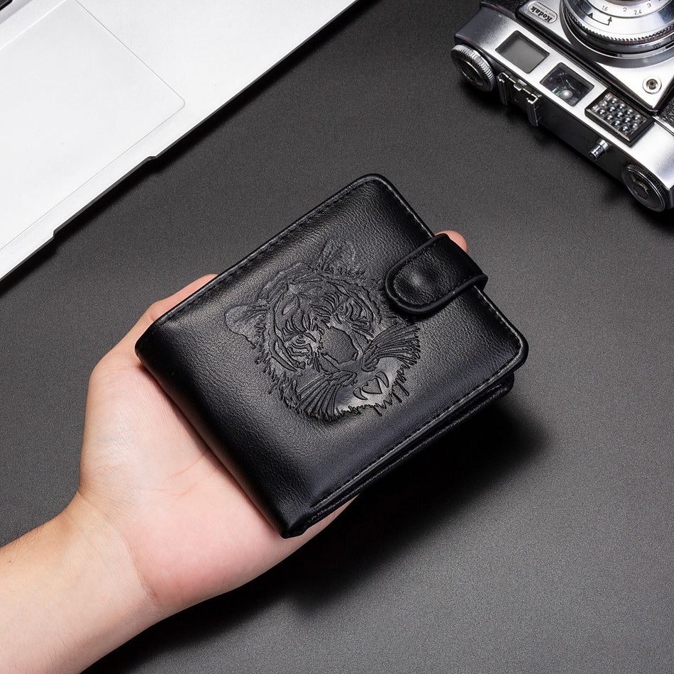 Men’s Short Leather Wallet – Multi-Card & Coin Purse