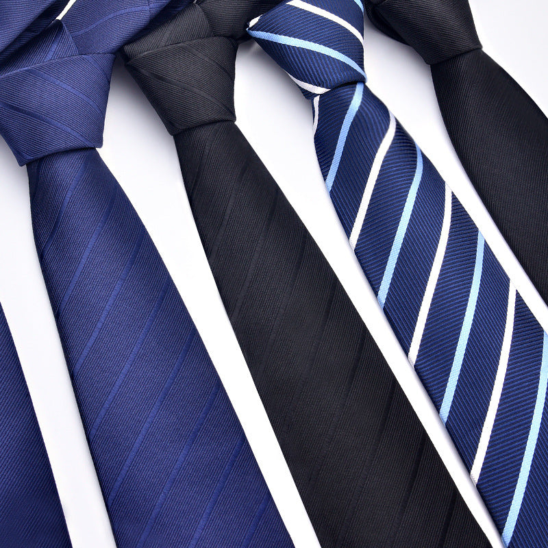8cm Jacquard Business Tie – Striped Formal Interview Look
