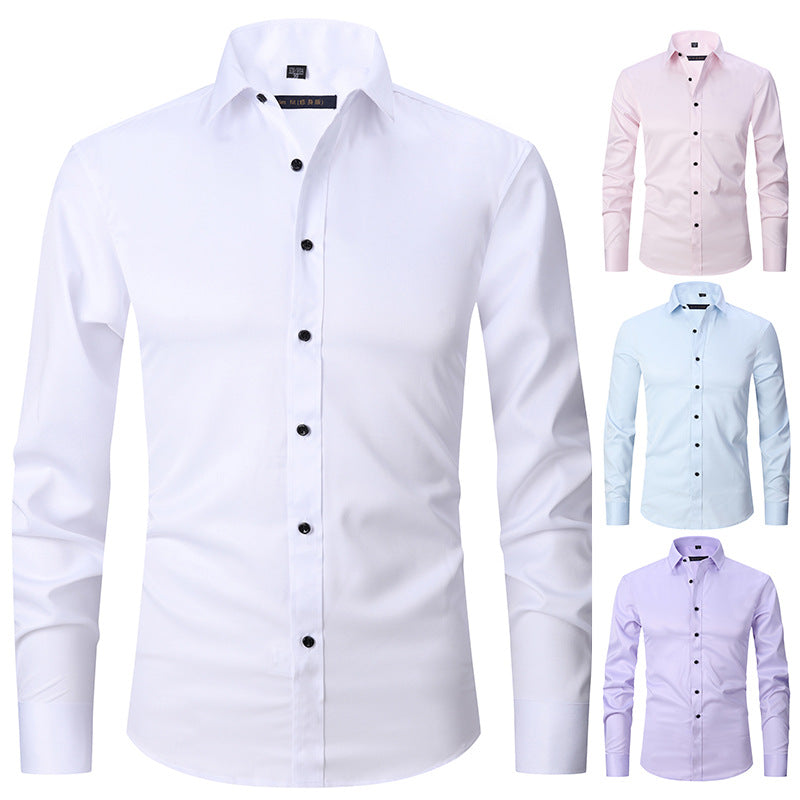 White Stretch Shirt – Seamless Wrinkle-Free Style