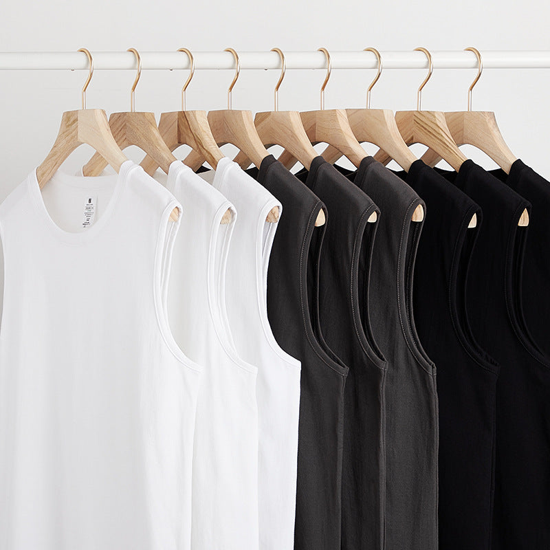 White Cotton Sleeveless Vest – Gym & Street Style