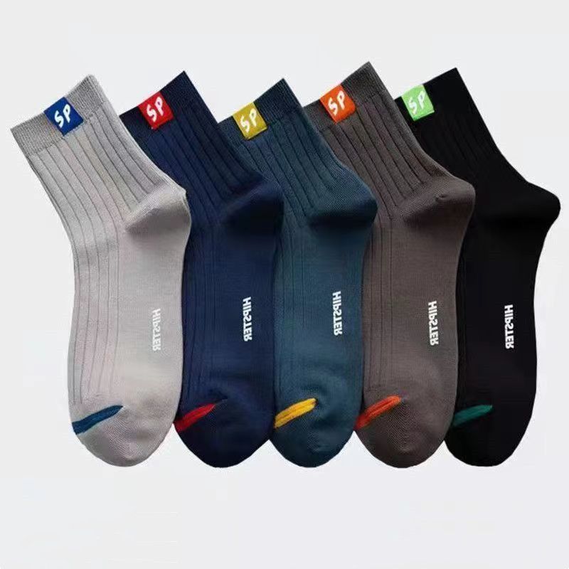 (PACK OF - 5 & 10) Men’s Cotton Mid-Tube Socks – Breathable