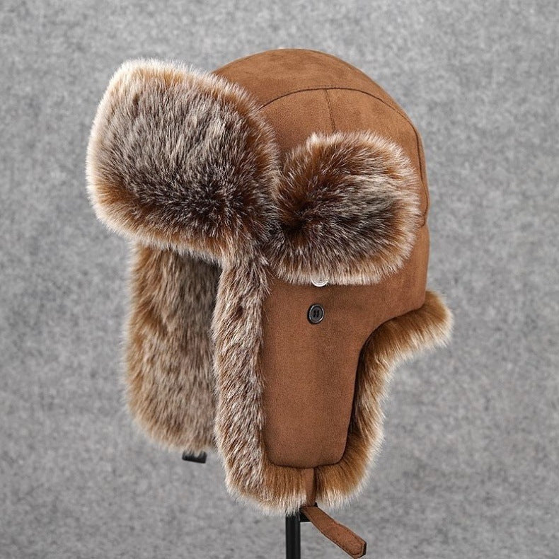 Men’s Winter Faux Fur Lei Feng Hat Thick Ear Protection Warm