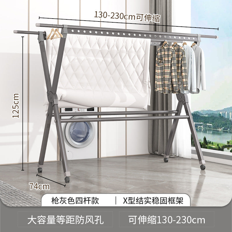 Foldable Aluminum Clothes & Quilt Drying Rack