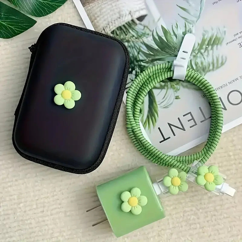 6-Piece EVA Cable Sleeves with 20W Cable Storage Bag