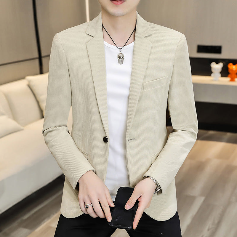 STOCK-Corduroy Men’s Casual Suit Jacket – Stylish Autumn Layer