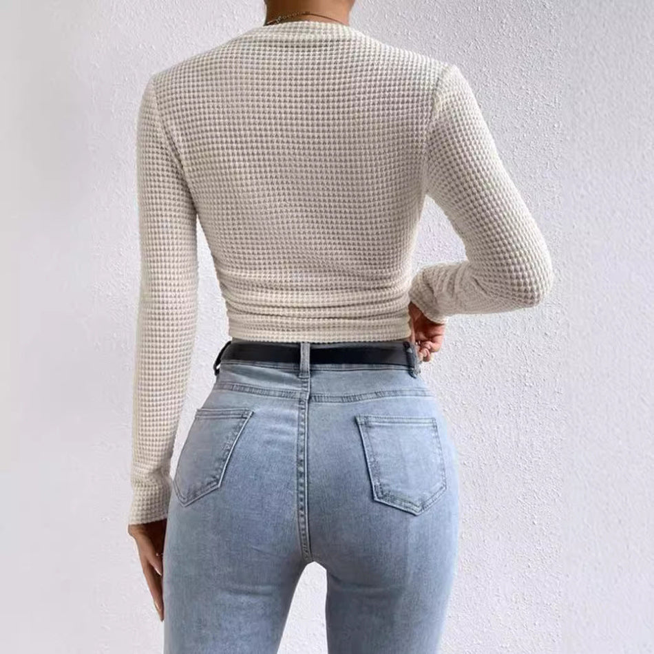 Plaid Slim Fit Long Sleeve T-Shirt