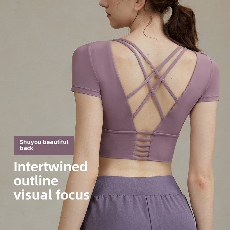 Hollow Back Sports Top – Padded & Sexy Fit