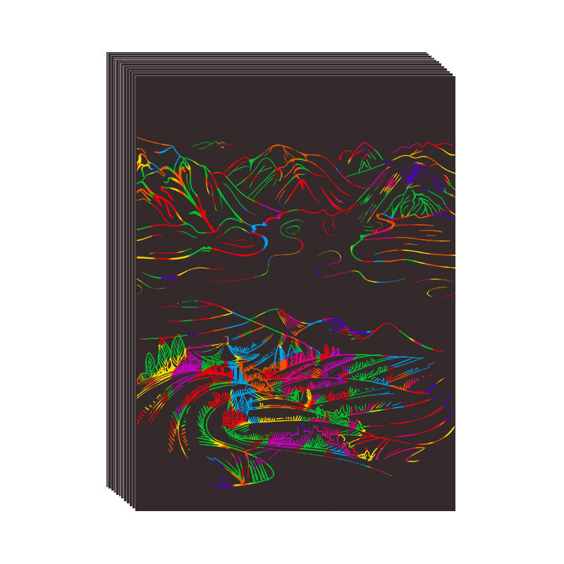 DIY Colorful Scratch Paper Art – Kids Creative Craft Toy