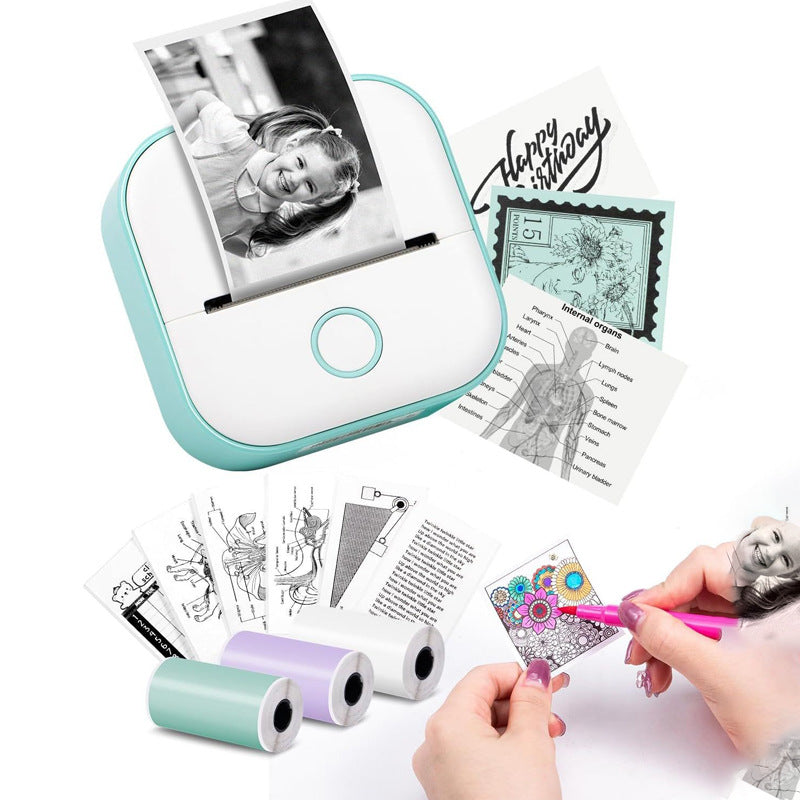 Mini Portable Ink-Free Bluetooth Printer for Students & Home Use