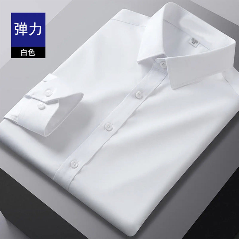 Men’s Stretch White Shirt – Long Sleeve Professional Wear