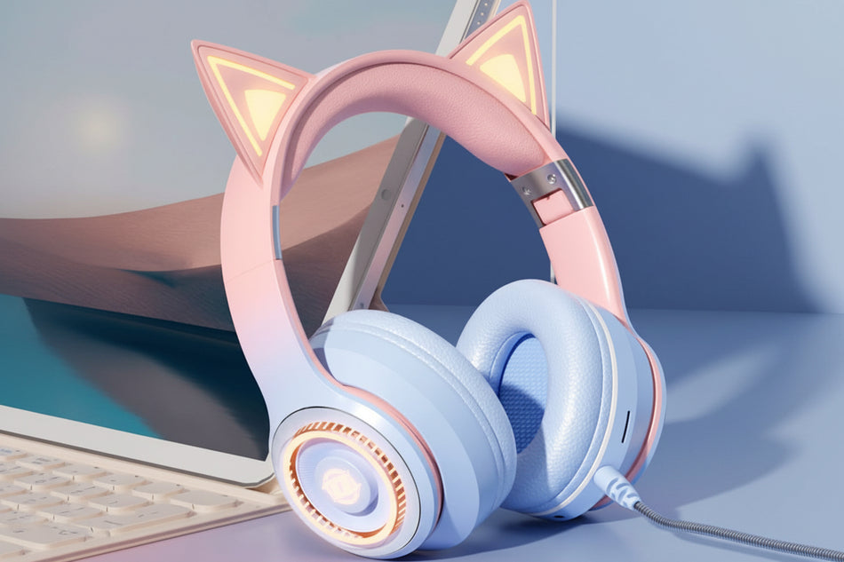 Cat Ears Children’s Online Class Headphones