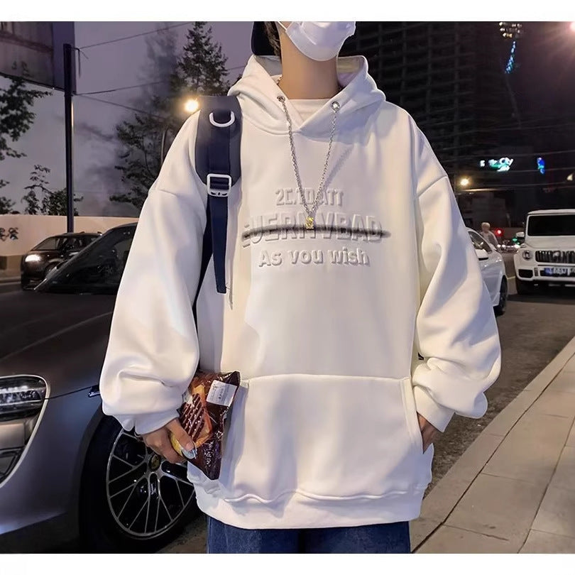 Unisex Plus Velvet Hoodie | Spring Autumn Loose Printed