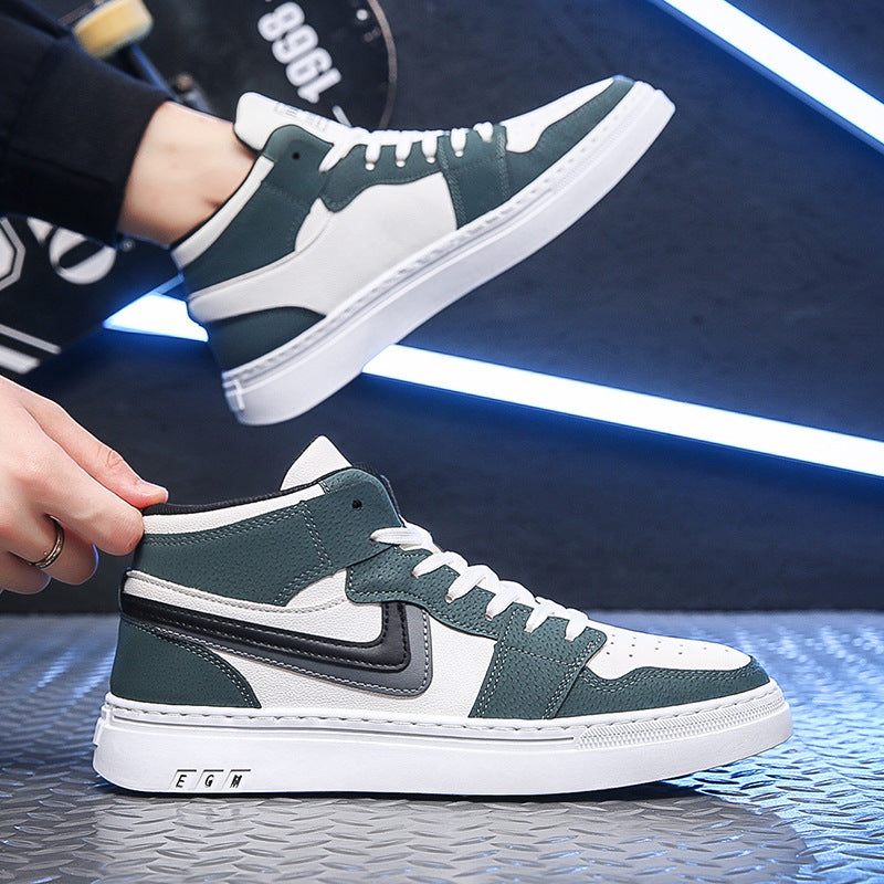 2025 High-Top Men’s Skate Shoes – Korean Style Casual Sneakers