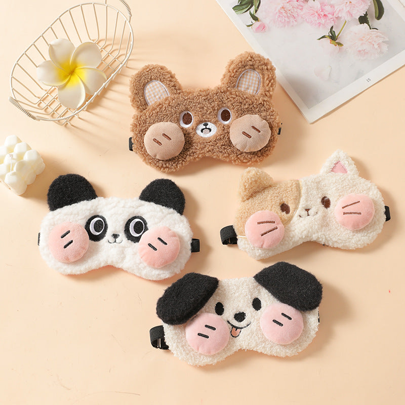 Cute Cartoon Plush Sleep Eye Mask with Ice Pack
