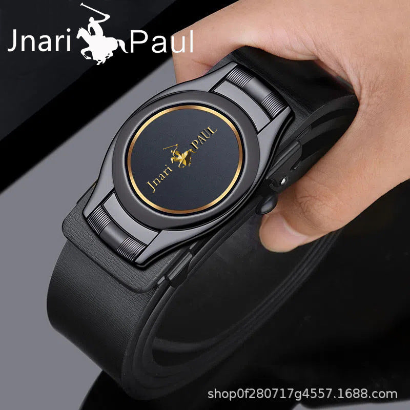 INSTOCK-Paul Genuine Leather Belt  Korean Style Automatic Buckle