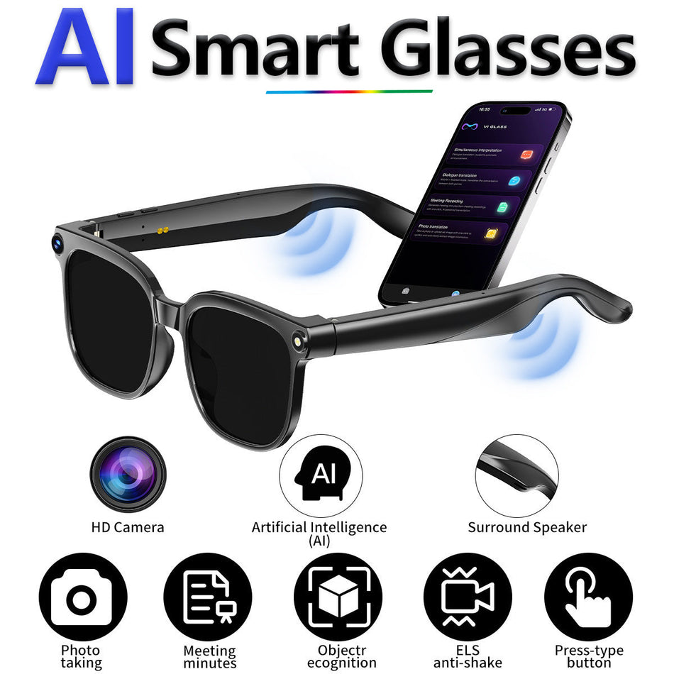AI Smart Glasses 800W Camera with Translation & Bluetooth Call