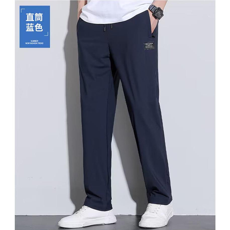 STOCK-Men’s Ice Silk Trousers – Stay Cool & Stylish This Summer!