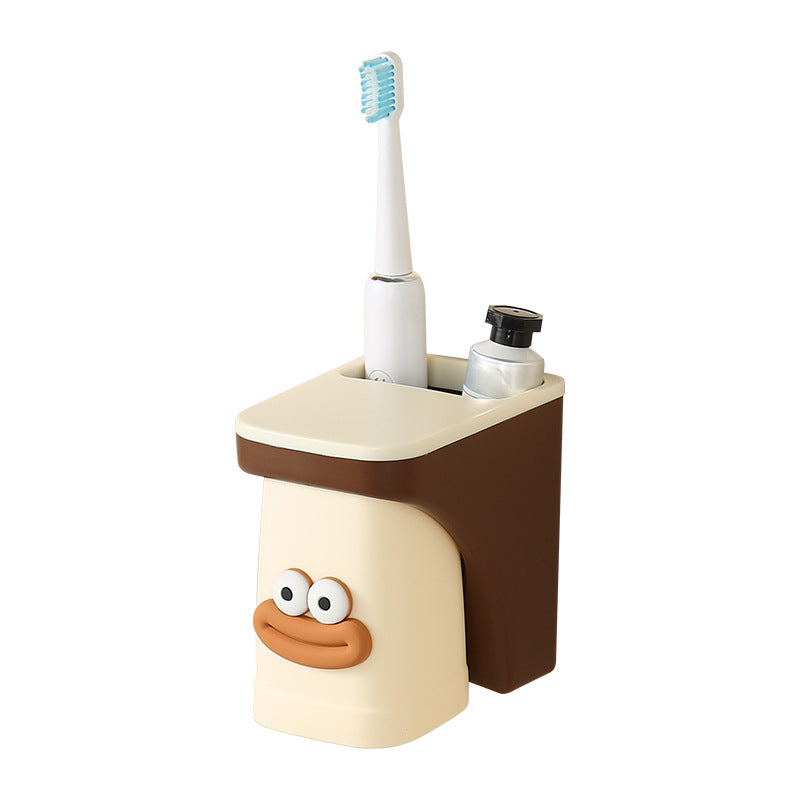 Cute Wall-Mounted Cartoon Mouthwash Toothbrush Cup