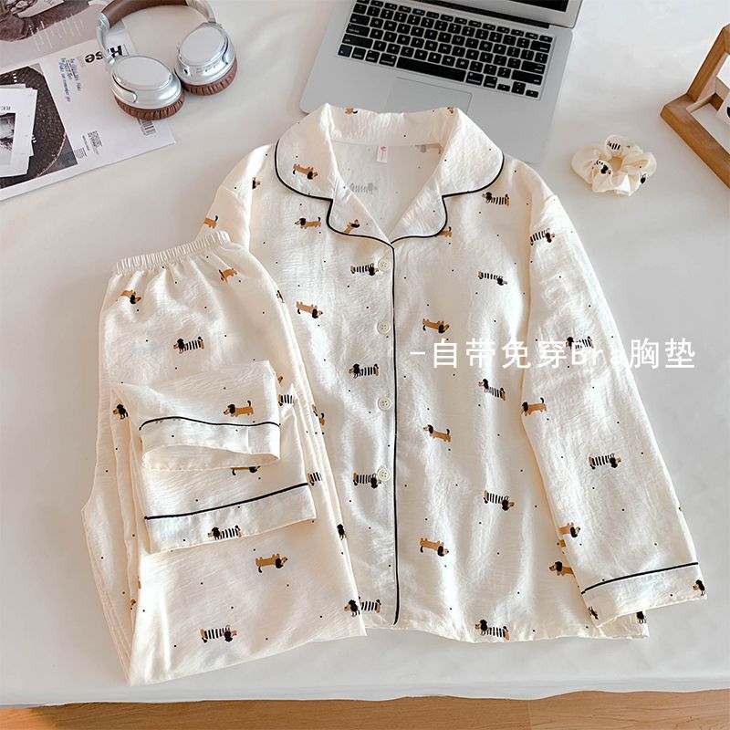 Japanese-Style Cute Cartoon Pajama Set