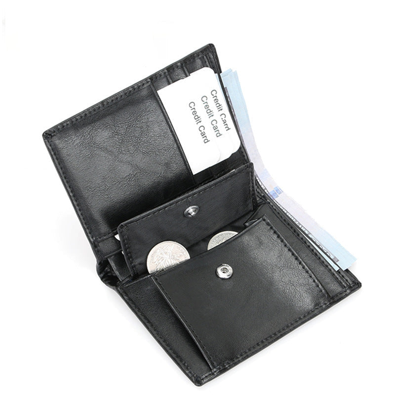 Men’s Genuine Leather RFID Wallet with Coin Pocket