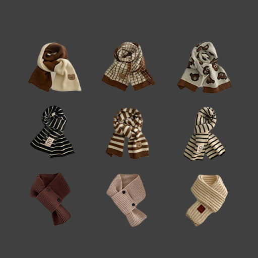 Knitted Wool Kids’ Scarf – Thick & Stylish Winter Warmth