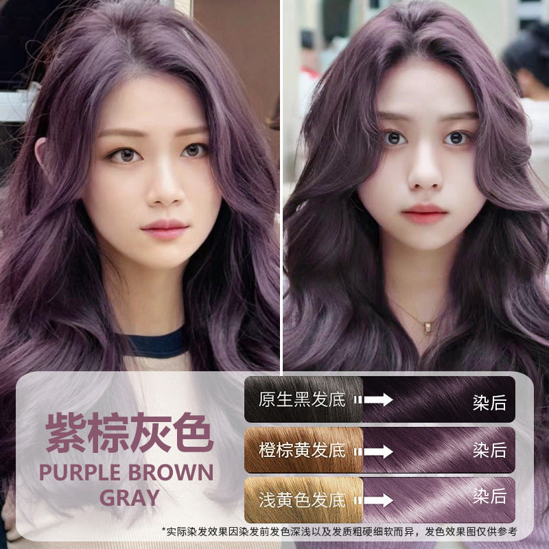 Purple-Gray-Brown Hair Dye Cream – Plant-Based DIY Hair Color