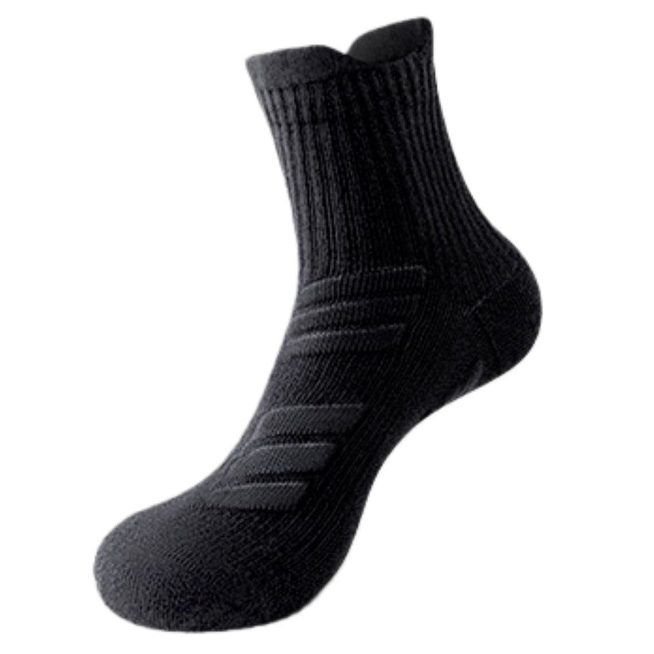 Men's Mid-Calf Marathon Running Socks with Cushioned Towel Sole