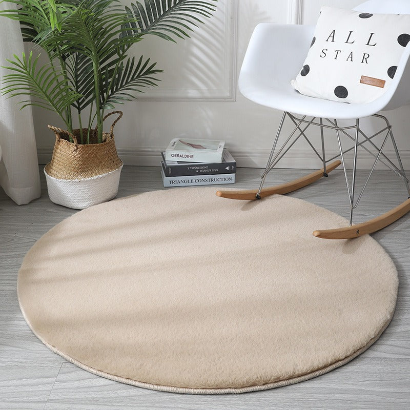 STOCK-Rabbit Fur Carpet – Elegant & Plush Home Décor