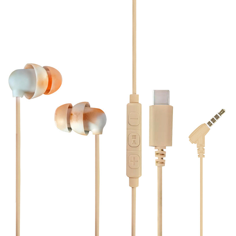 Type-C Wired In-Ear Headphones Noise Canceling Comfort