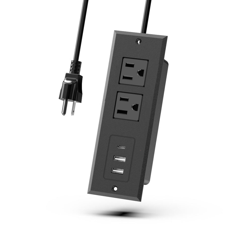 Hidden Desk Socket Board with USB – Embedded Plug Panel