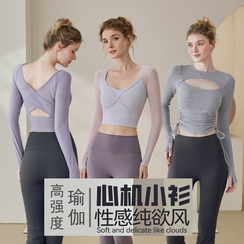 Yoga Clothes Women Autumn Winter Slimming Long Sleeved Tops