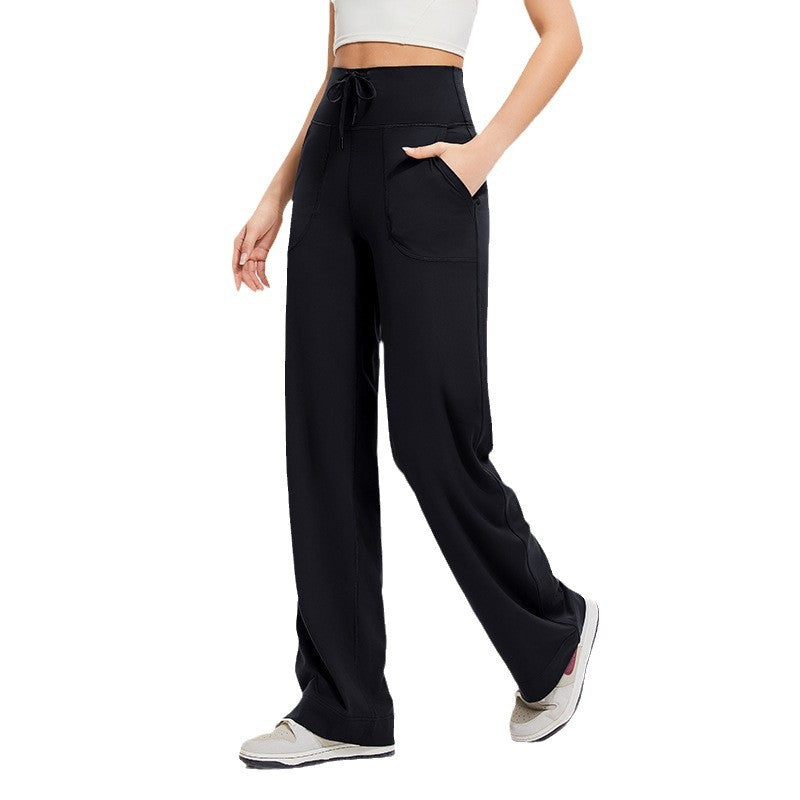 Layered Wide-Leg Sports Trousers