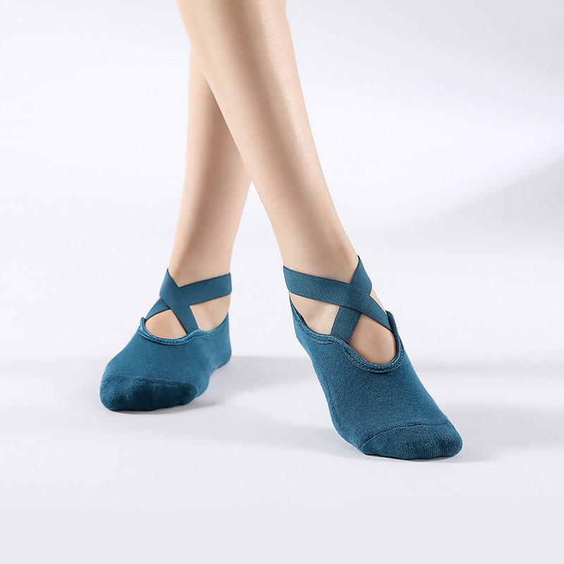Thick Cotton Non-Slip Yoga Socks for Women (Pack of 6)