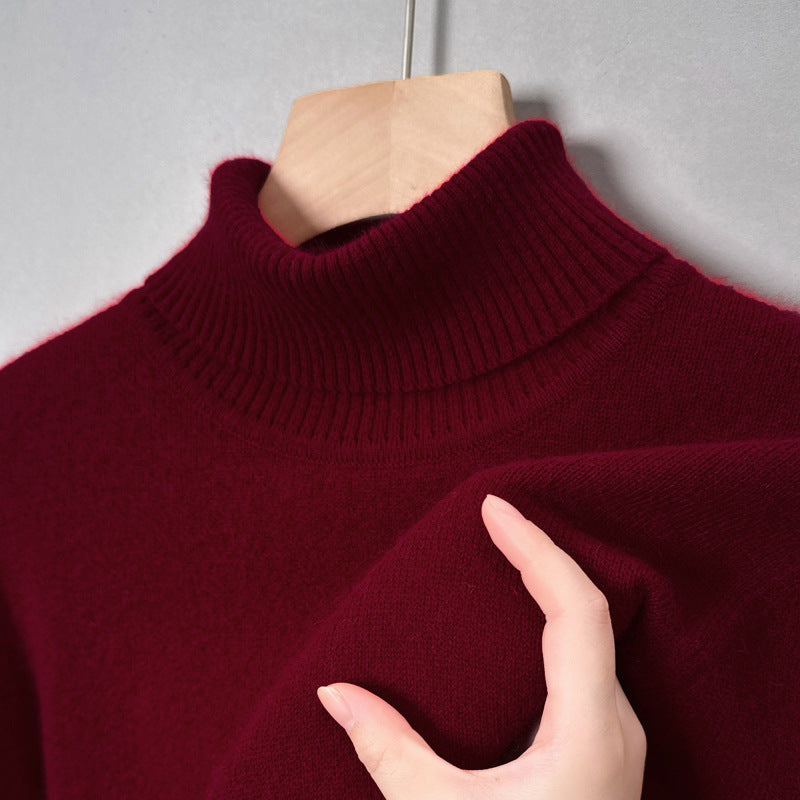Men’s High Collar Sweater Spring Autumn Casual Top