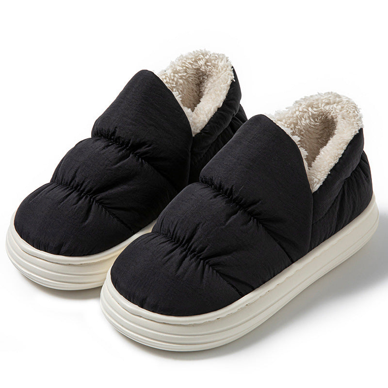 Men’s & Women’s Down Cotton Slippers 2025 Waterproof Warm Indoor