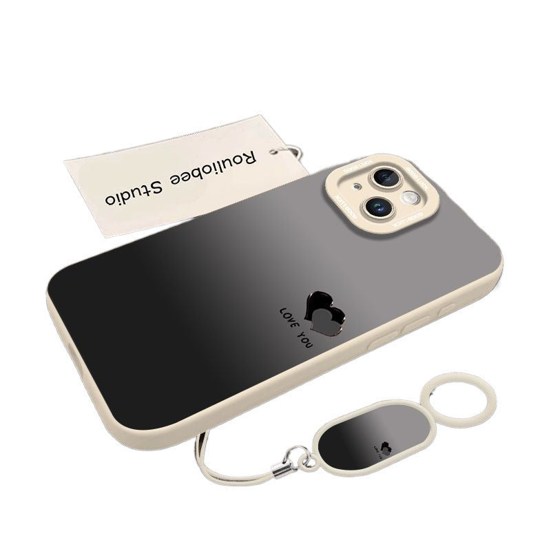 Gradient Heart Silicone Case for iPhone 16 Pro Max