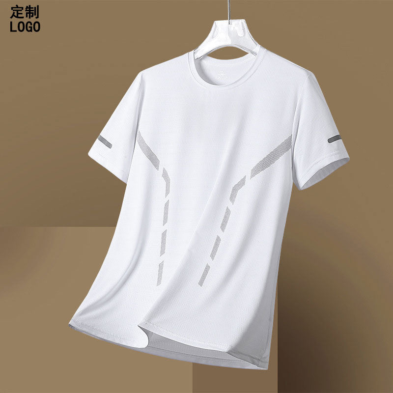 Men’s Ice Silk Quick-Dry Sports T-Shirt – Summer Mesh Tee