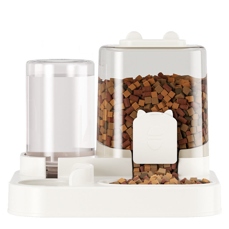 Two-in-One Cat & Dog Bowl Dry Wet Food Water Feeder