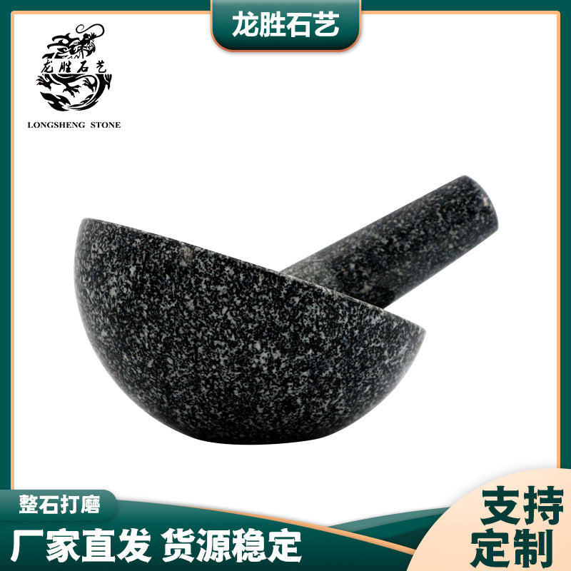 STOCK-Marble Garlic Grinder & Mortar Set