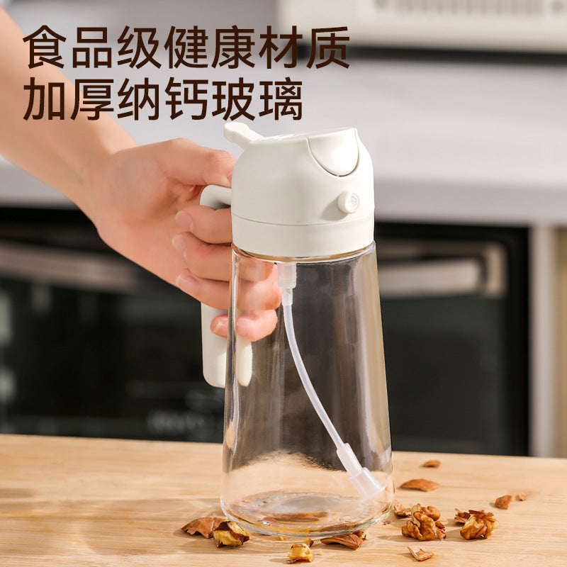 Thickened Glass Oil Spray Bottle with Auto Cap
