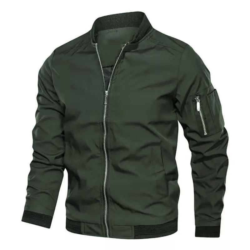 Men’s Stand Collar Spring Windbreaker Jacket