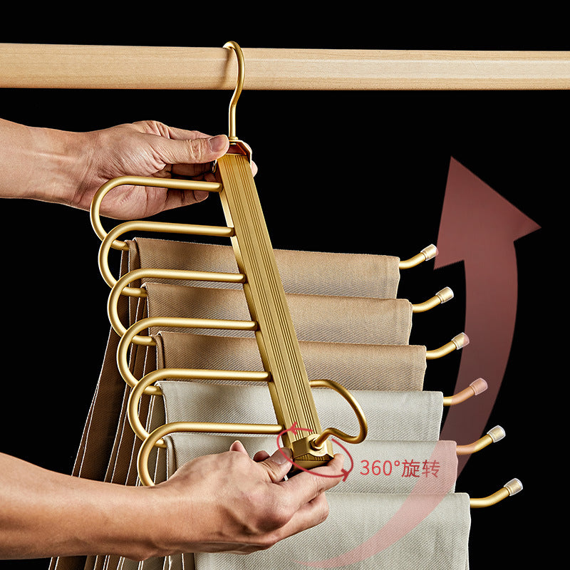 Folding Aluminum Pants Rack – Multi-Layer Hanger