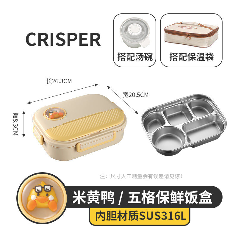 INSTOCK-Cartoon Steel Lunch Box | 316 Stainless Microwave Safe